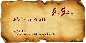 Józsa Zsolt névjegykártya